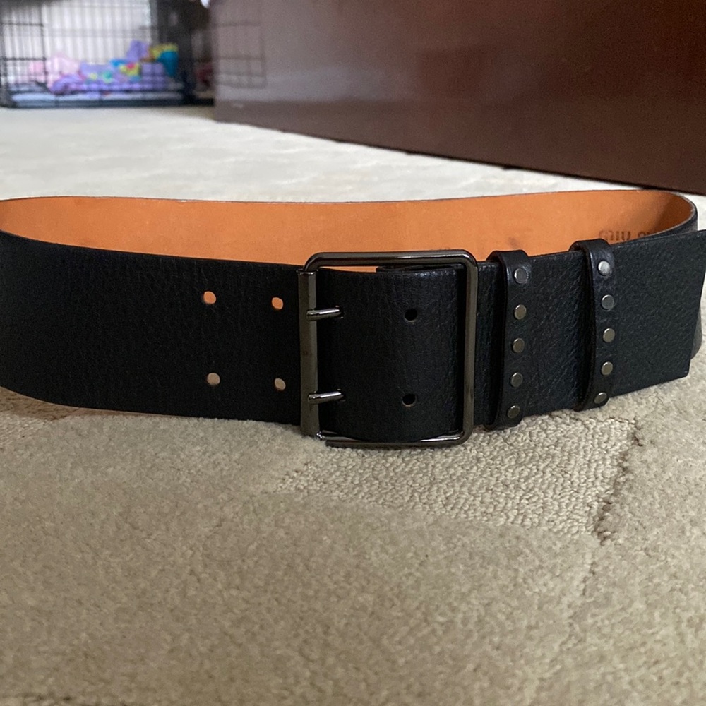 Miu Miu black leather  belt